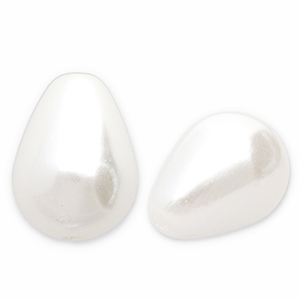 Imitaci&oacute;n de perlas de agua dulce gota Blanco