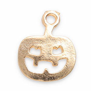 Colgantes met&aacute;licos calabaza Dorado