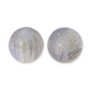 Abalorios acr&iacute;licos con glitter 8 mm Gris-turquesa