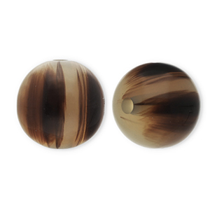 Abalorios de resina 12mm Beige arena-marr&oacute;n