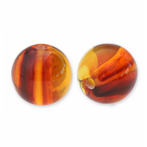 Abalorios de resina 12mm Marr&oacute;n topacio