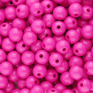 Abalorios acr&iacute;licos 6 mm brillante Rosa magenta