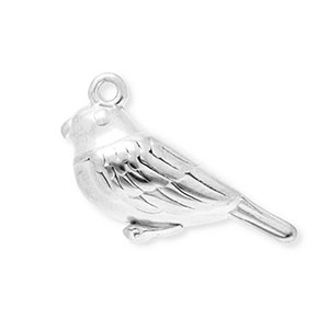 Colgantes Acero Inox p&aacute;jaro Plateado