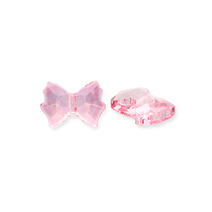 Abalorios faceteados Fashion lazo Rosa