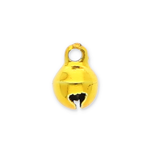 Colgantes met&aacute;licos cascabel 6mm Dorado