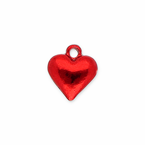 Colgantes met&aacute;licos coraz&oacute;n Rojo