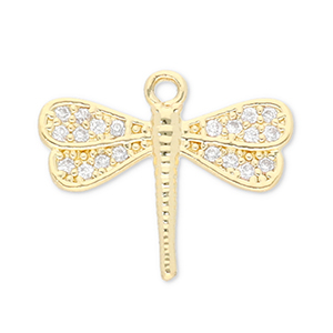 Metal TQ lat&oacute;n colgante lib&eacute;lula Dorado-transparente