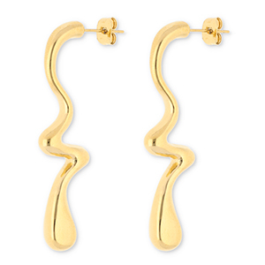 Pendientes Acero Inox gota Dorado