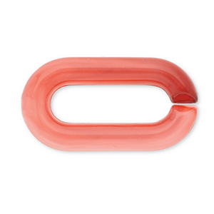 Cadena acr&iacute;lica de 20 mm con eslabones sueltos Rojo coral