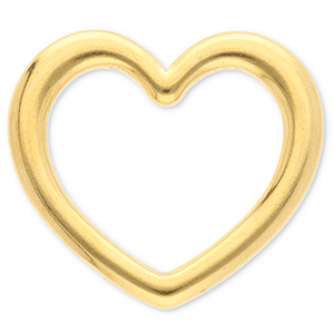 Fornituras Acero Inox entrepieza coraz&oacute;n Dorado