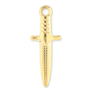 Colgantes Acero Inox daga Dorado
