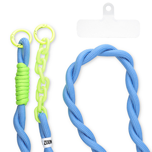 Cord&oacute;n para m&oacute;vil trendy incl. parche de sujeci&oacute;n Azul-verde