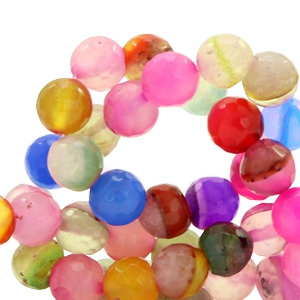 Piedras naturales faceteada 8mm Multicolor