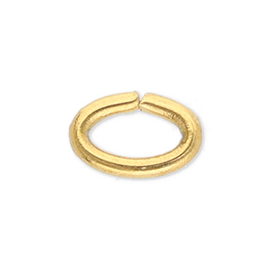 Fornituras acero inox anillo &oacute;valo Dorado