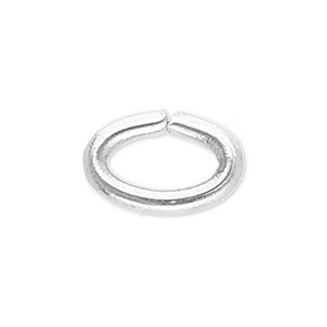 Fornituras acero inox anillo &oacute;valo Plateado