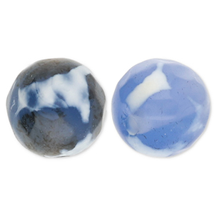 Piedras naturales abalorios Calcedonia 8mm Azul-blanco