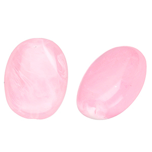 Abalorios acr&iacute;lico &oacute;valo Rosa-m&aacute;rmol
