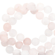 Piedras naturales Cuarzo 4mm mate Melocoton blanco