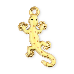 Colgantes Acero Inox salamandra Dorado-amarillo-marr&oacute;n