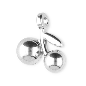 Colgantes Acero Inox cerezas Plateado