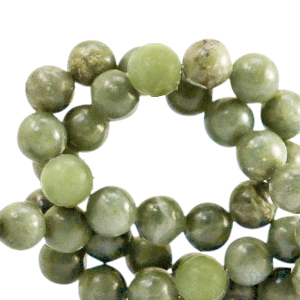 Piedras naturales Serpentina 8mm Verde oliva