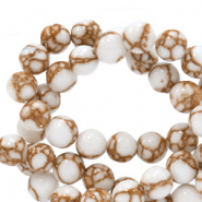 Piedras naturales 6mm  Blanco-marr&oacute;n cobrizo