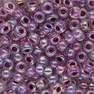 Rocalla Miyuki 6/0 Raspberry Lined Crystal AB 6-264