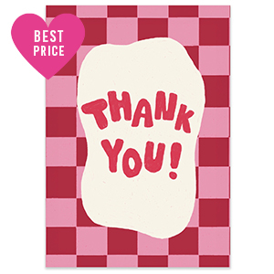 BY31&reg; Tarjetas para joyer&iacute;a "Thank you" Rosa oscuro-rojo &oacute;xido-blancuzco