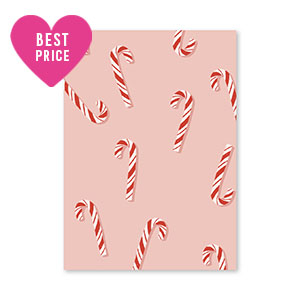 Tarjetas de joyer&iacute;a bast&oacute;nes de caramelo Rosa-rojo-blanco