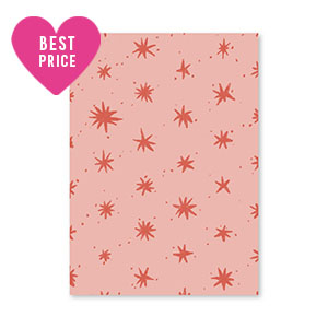 Tarjetas de joyer&iacute;a estrellas Rosa-rojo