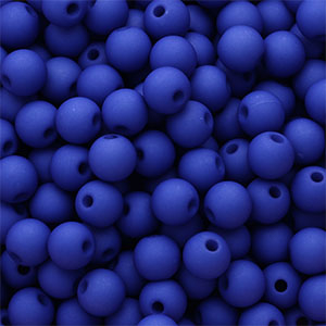 Abalorios acr&iacute;licos 6 mm Azul real
