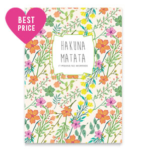 Tarjetas para joyer&iacute;a "Hakuna Matata" Multicolor