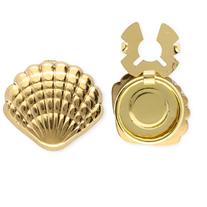 Cubrebotones Acero Inox concha Dorado