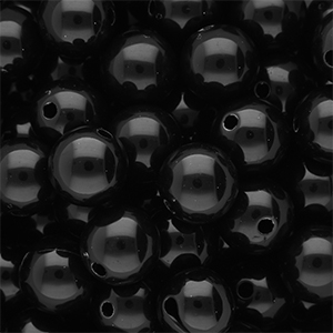 DQ Abalorios acr&iacute;licos 14 mm brillante Black