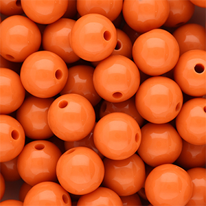 DQ Abalorios acr&iacute;licos 14 mm brillante Orange peel 16-1359 TCX