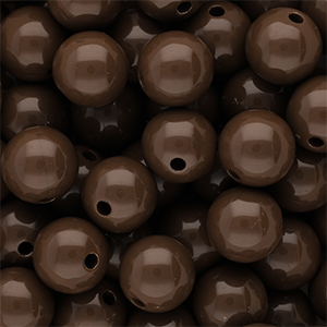 DQ Abalorios acr&iacute;licos 12 mm brillante Cappuccino brown 19-1220 TCX