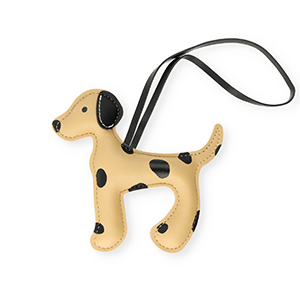 Colgantes llamativos perro Marr&oacute;n beige-negro