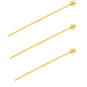 BY31&reg; Fornituras Acero inox bast&oacute;n con cabeza bola 35mm Dorado