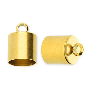Fornituras acero inox terminal &Oslash;8mm con anilla Dorado