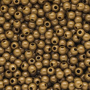 DQ Abalorios acr&iacute;licos 4 mm brillante Wood thrush brown 17-1129 TCX