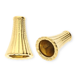 Fornituras acero inox terminal cono 11mm Dorado