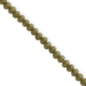 Abalorios faceteados disco 6x4 mm Verde militar