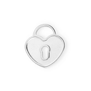 Colgantes Acero Inox coraz&oacute;n Plateado