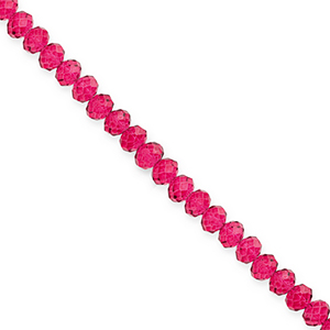Abalorios faceteados disco 4x3mm Rosa cerise