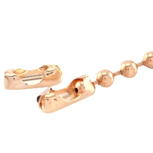 Fornituras met&aacute;licas DQ terminal cadena de bola para cadena 1.2mm oro rosado 