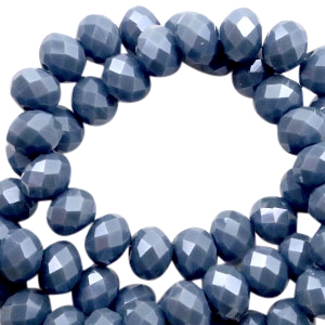 Abalorios faceteados 4x3mm azul air force