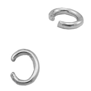 Fornituras met&aacute;licas TQ anillas ovaladas plata vieja