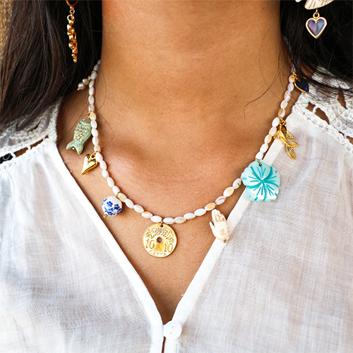 Crea hermosas joyas con colgantes y abalorios DQ