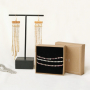 Pulseras y pendientes brillantes con cadena strass