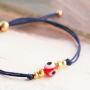Sutiles pulseras con abalorios ojo turco/nazar